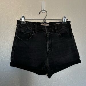 PacSun Black Jean Shorts High-Waisted Cut-Off